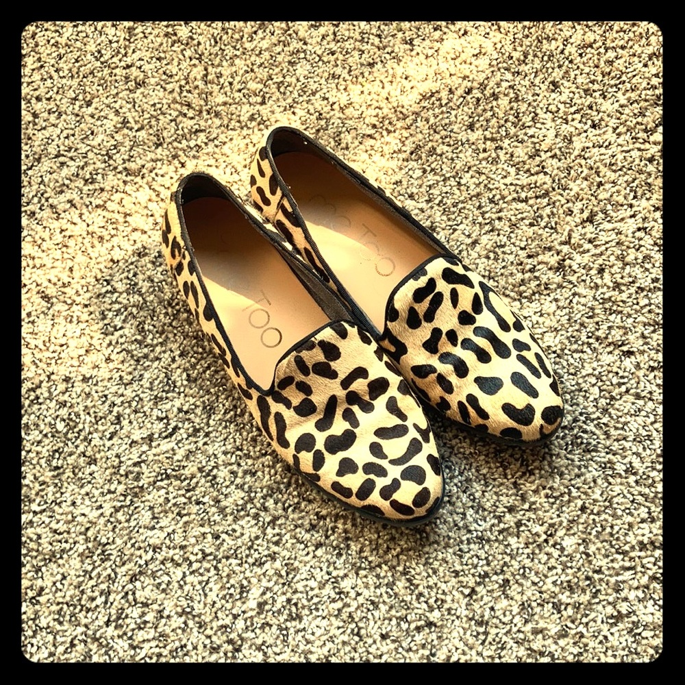 leopard print loafers